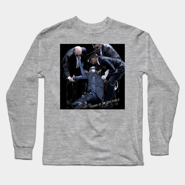 LEADER OF THE FREE WORLD Long Sleeve T-Shirt by Travis's Design 